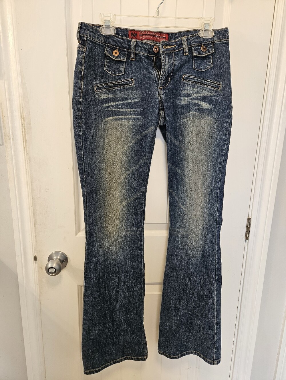 Parasuco Vintage Women's Mid-Rise Faded Flare Jeans - Blue. Size 30